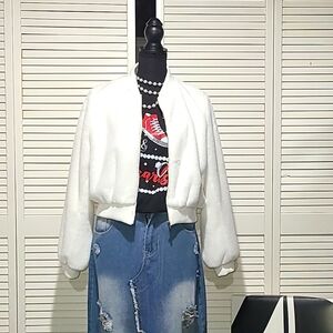 White Faux Fur Jacket